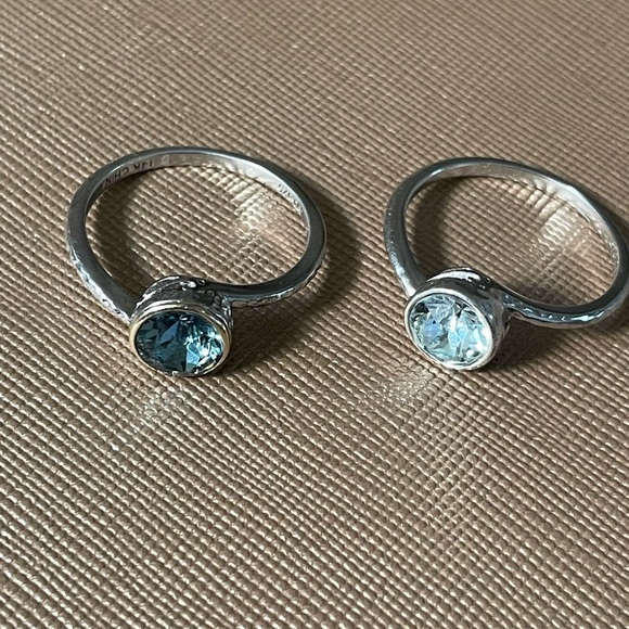 ❤️🌹❤️ 14k 925 Blue stones rings - Picture 1 of 9